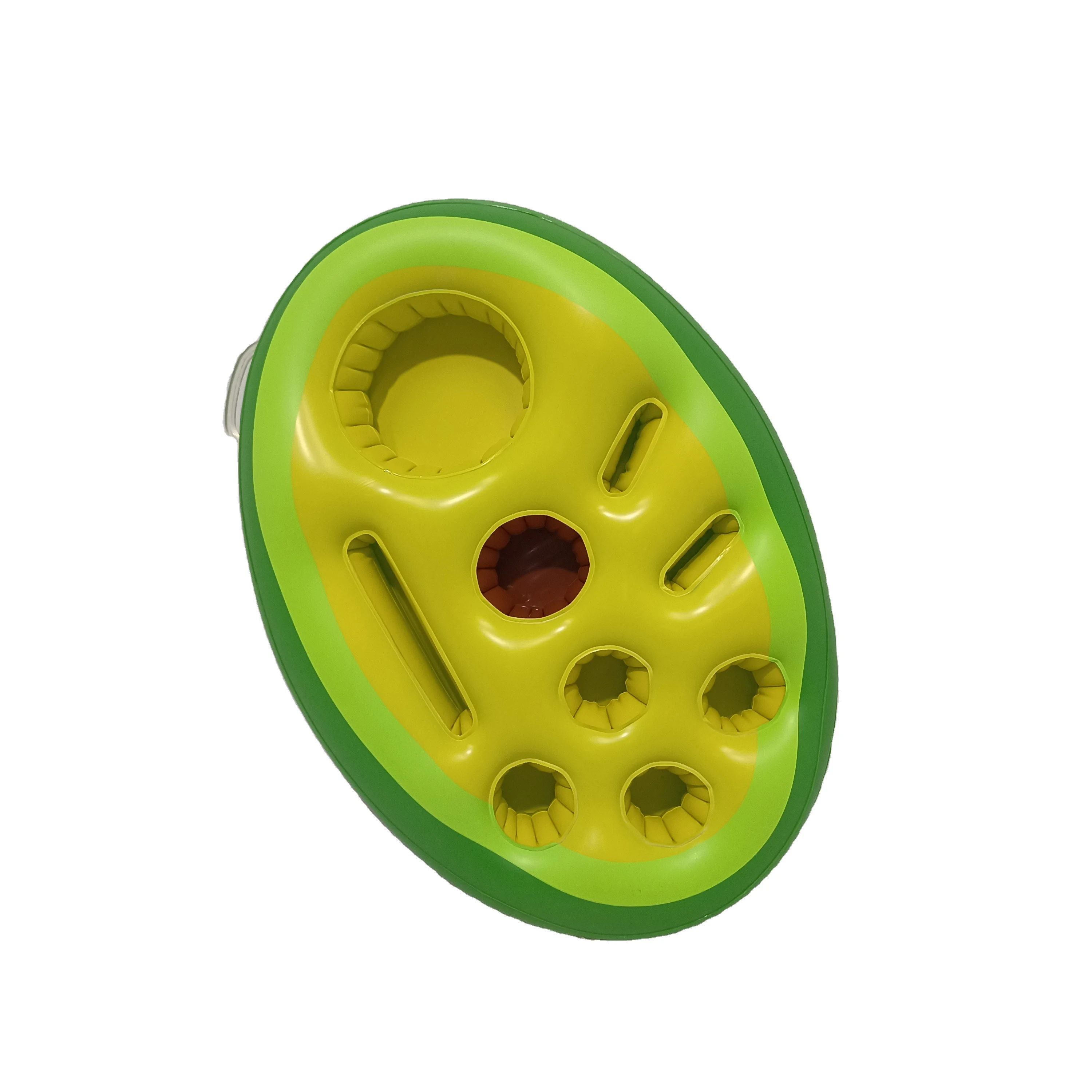 Custom inflatable avocado pool float drink holder for pool&hot tub