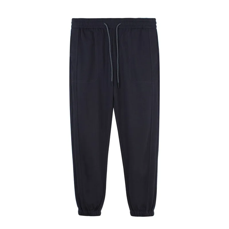 Новинка осени 2021, антистатические трендовые брюки для ног, Однотонные эластичные мужские спортивные повседневные брюки, спортивные брюки