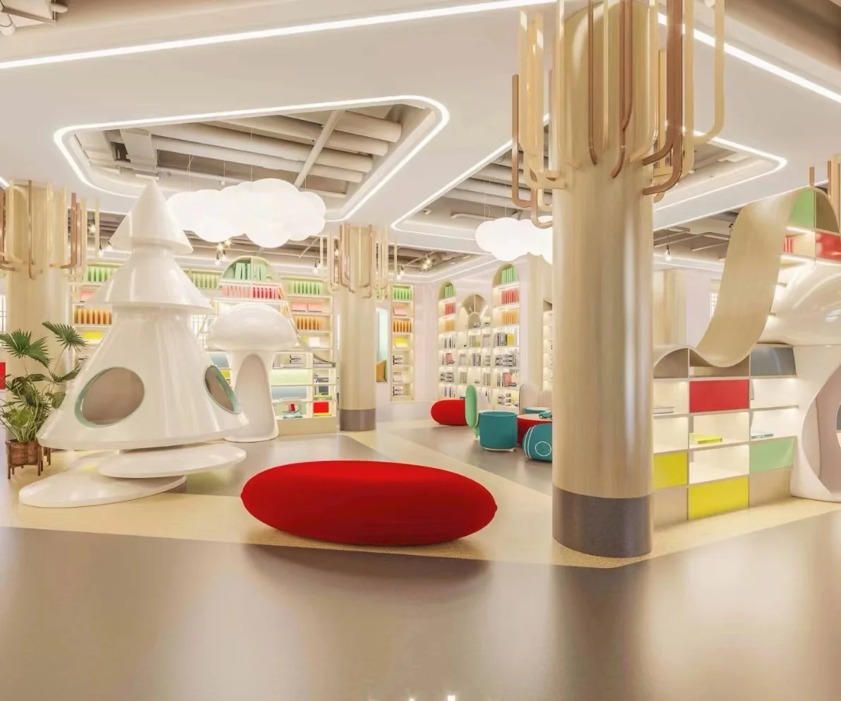 White and Beige Color Toddler Children Soft Indoor Playground Structure Tree Soft Play set for Indoor Play Space