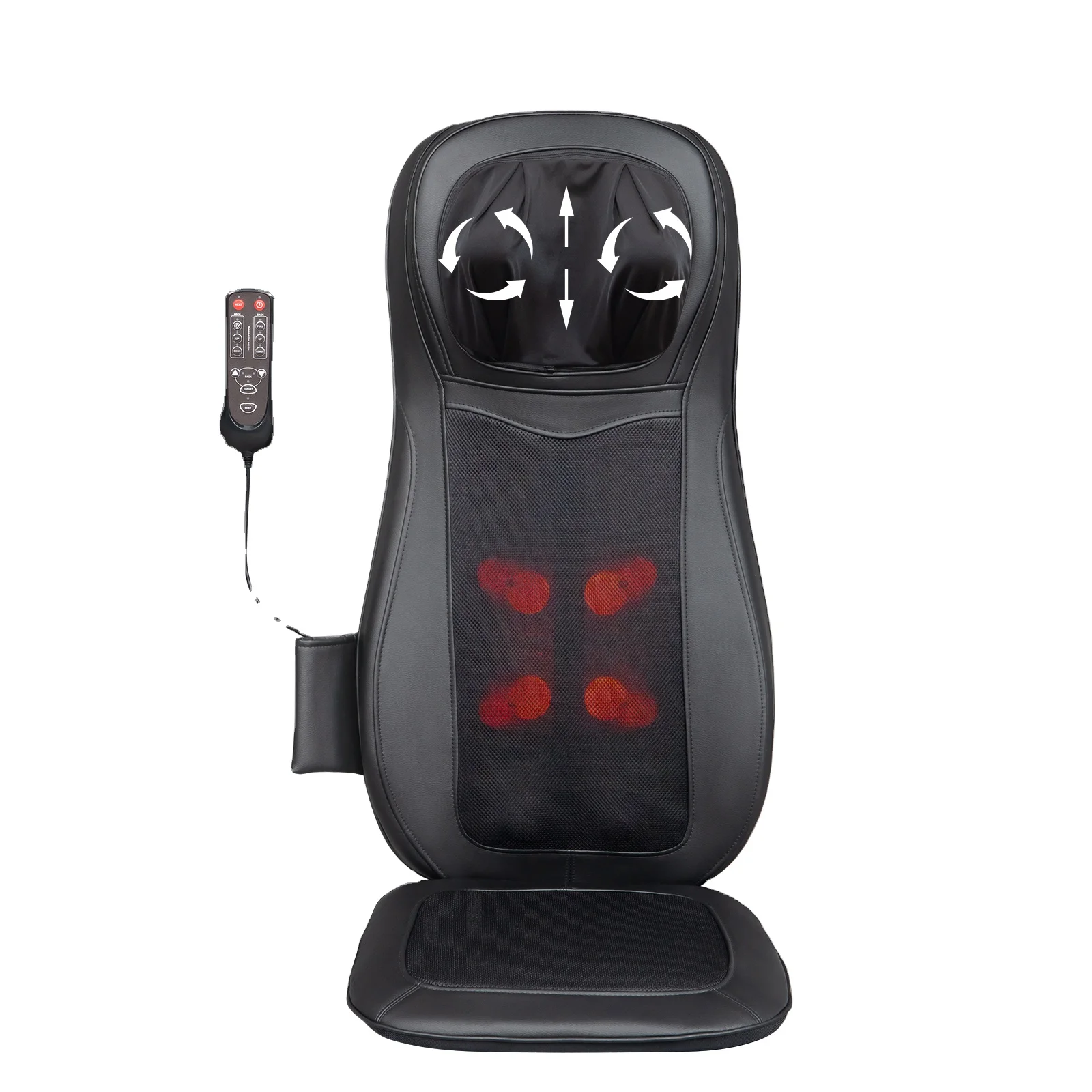 Portable Foldable Buttocks Vibration Massage Seat Cushion Replacement Cushion Massage Chair Black Leather Body OEM Power ROHS