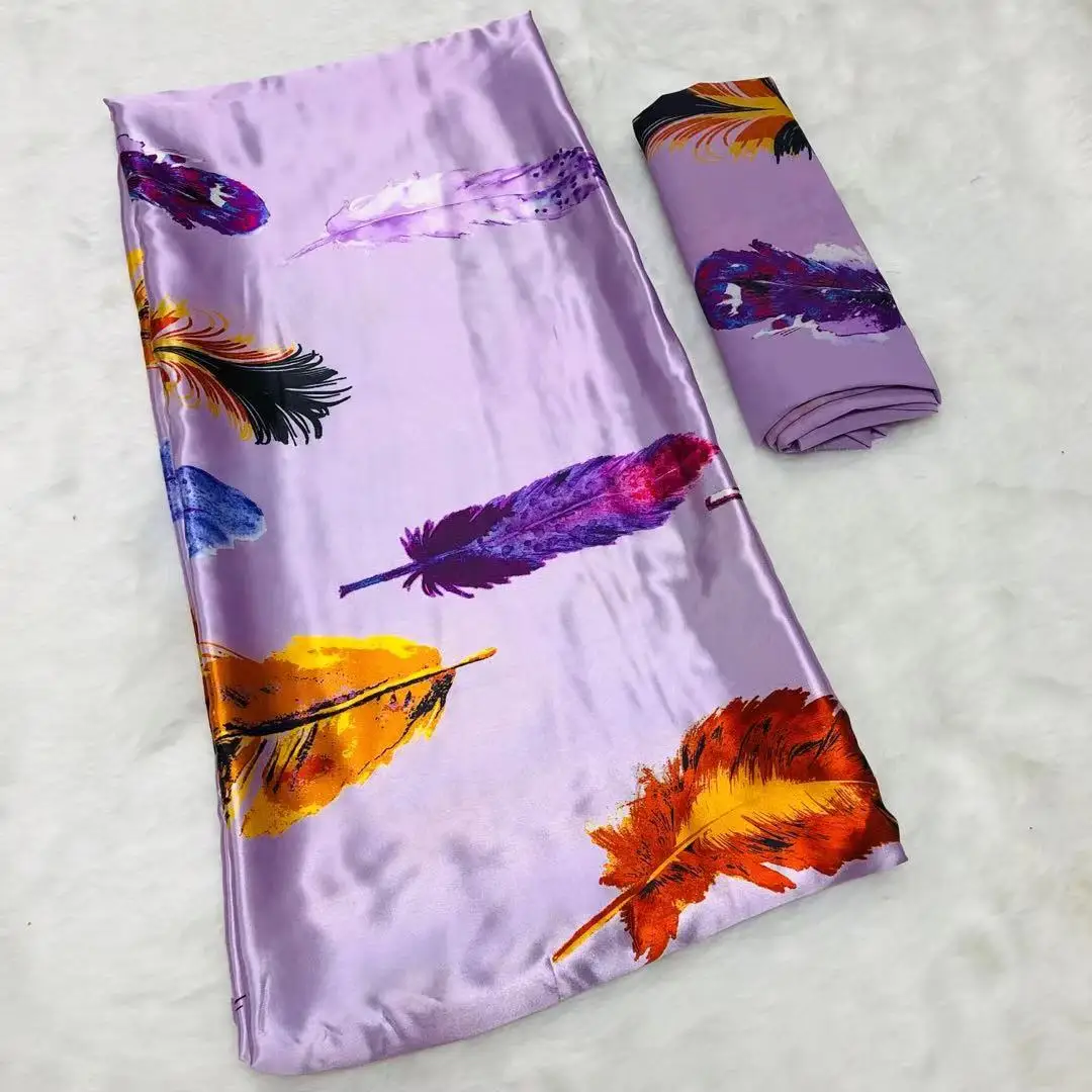 2021 new design African 100% real silk wax prints fabric 5+2 yards for woman clothes  KLS