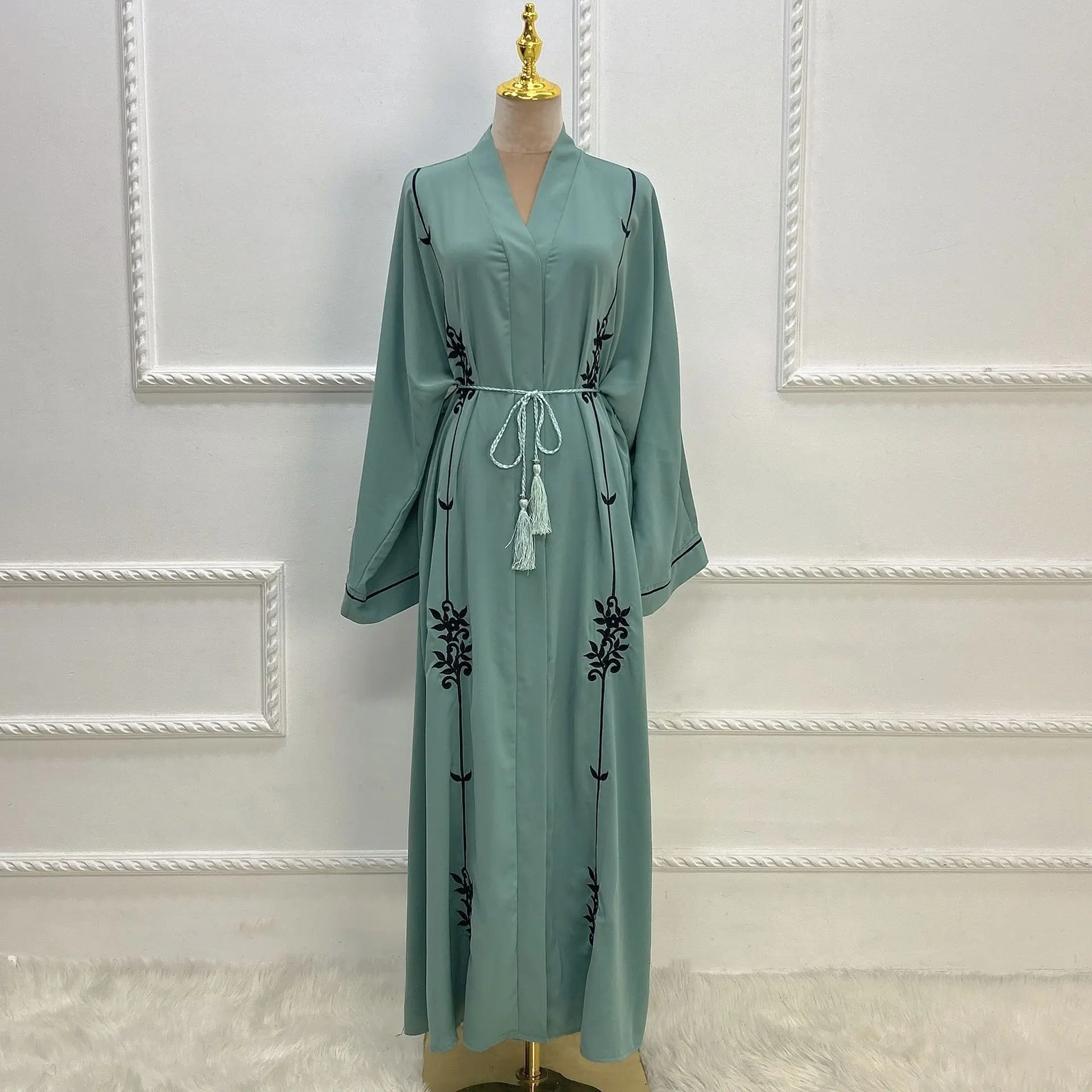 3275 Kuwii распродажа Abaya онлайн Турецкая абайя оптовая продажа вышивка Арабская Дубай 2023 мусульманская