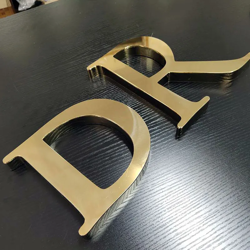 Пользовательские 3D буквы из нержавеющей стали внутренняя стена Металлический канал буква