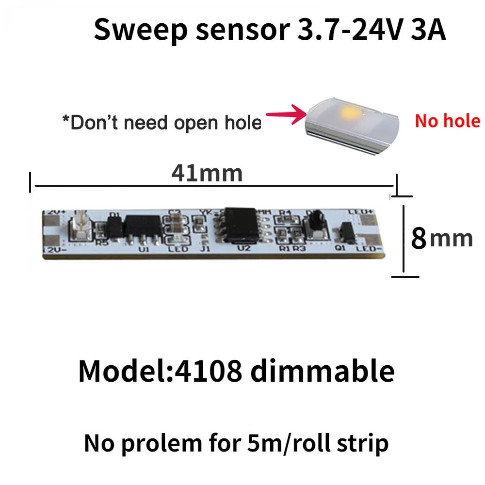 Mini PCB Led Strip Light Controller No need Touch Hand Wave Led Proximity Sensor Led Strip Sensor Switch