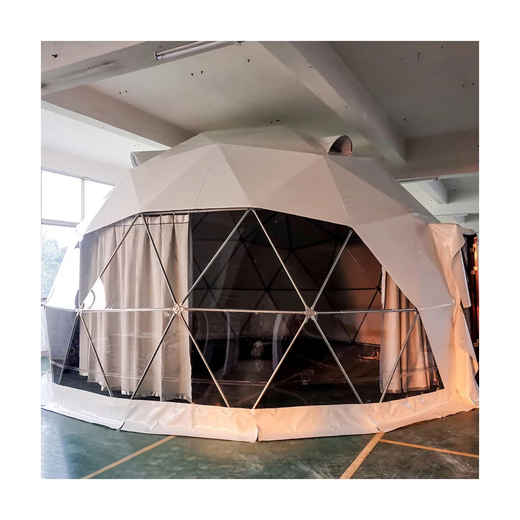 Factory supply high quality PVC waterproof geodome geodesic dome igloo tents dome glamping 8m hotel tent dome