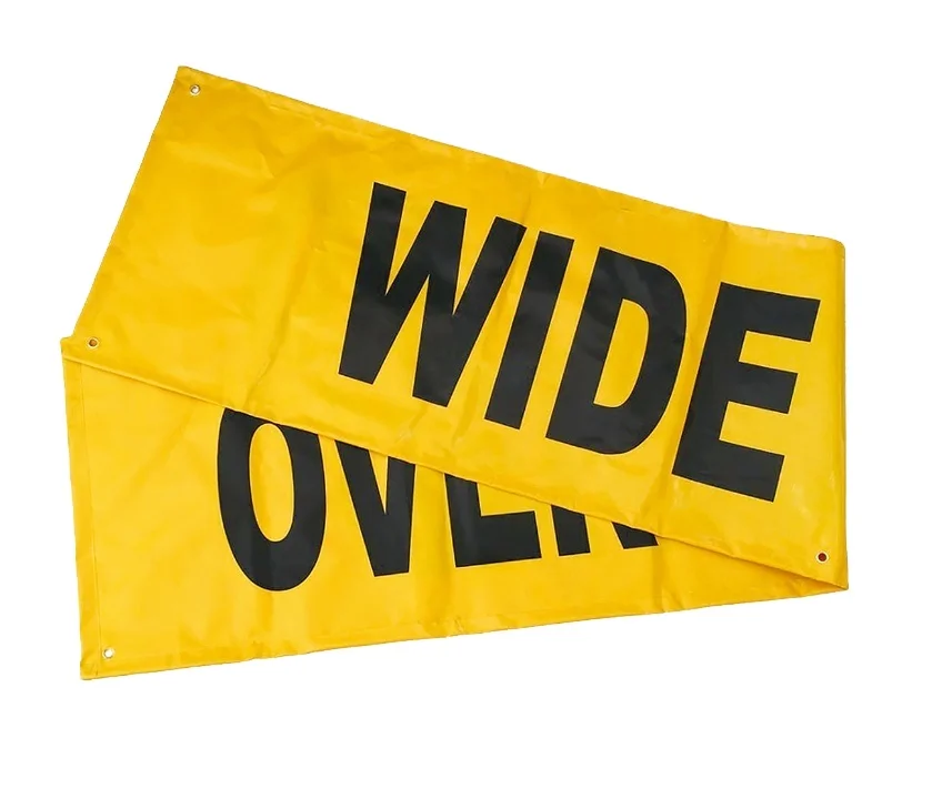 Custom Logo Printed Truck Safety Warning Mesh Banner Wide Load Banner Safety Warning Mesh Banner