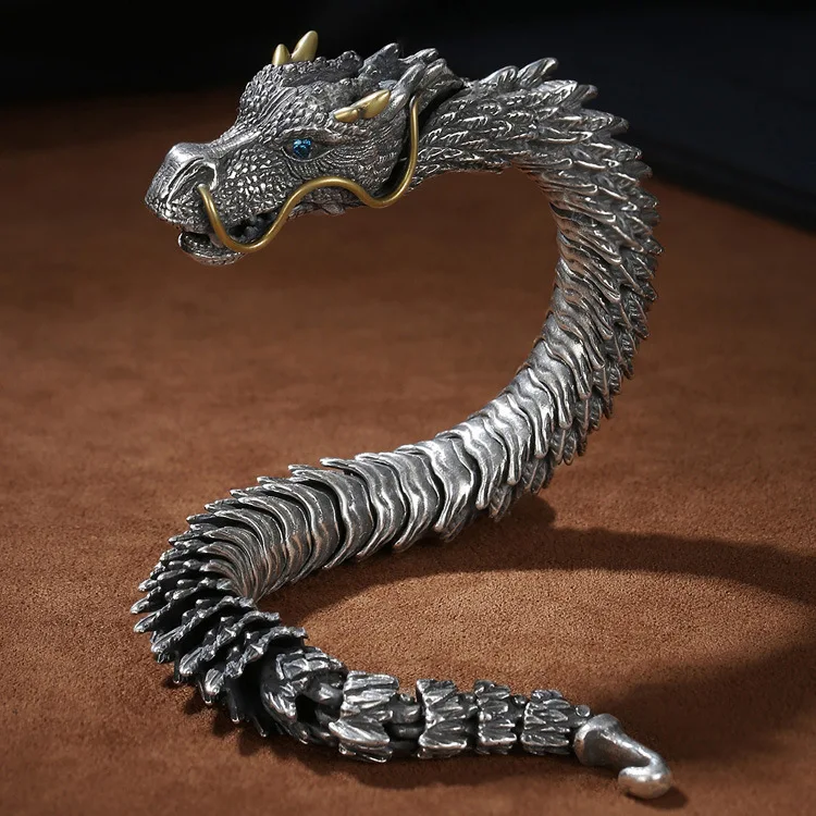 bracelet male retro domineering trend male bracelet keel cold wind senior sense factory big black dragon snake