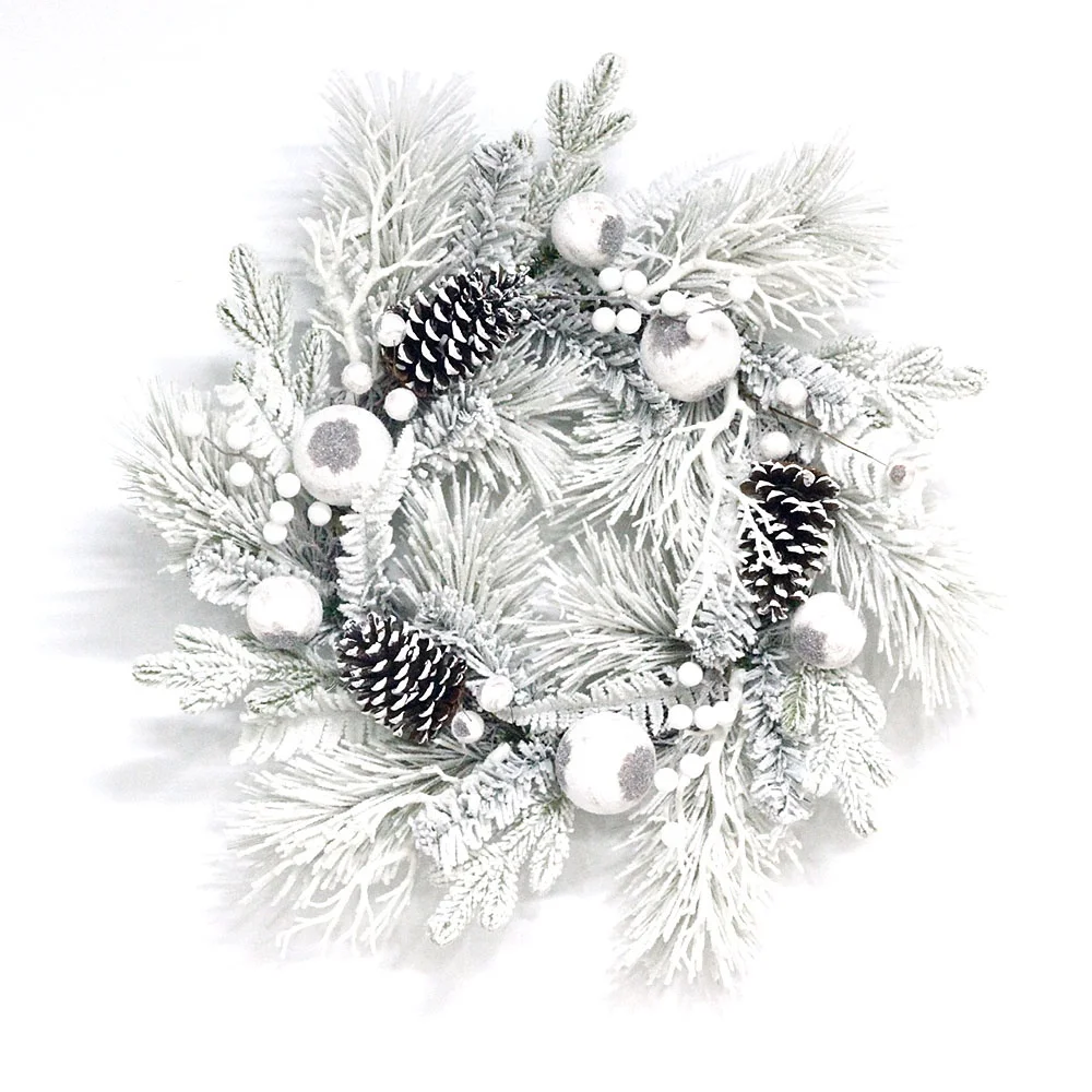 Customized Decoration 18 20 22 24 inch Christmas Hanging Artificial Flowers Pine Garland Wreaths Decorative