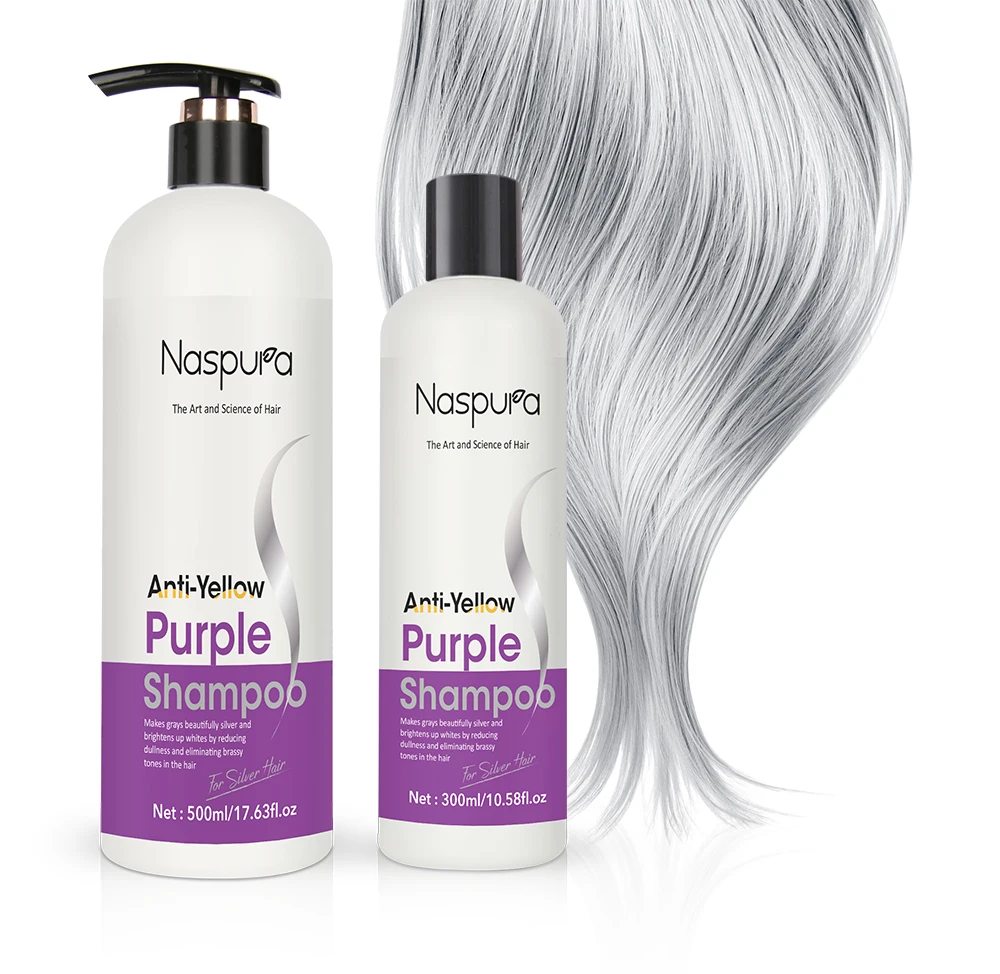 2021 best hot selling natural china wholesale manufacturer remove brassy Anti-yellow For shiny silver hair Purple shampoo