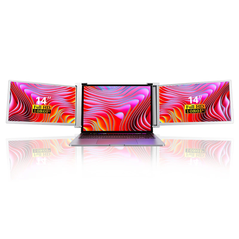 portable dual screen display extender add 2 extra monitor to your laptop