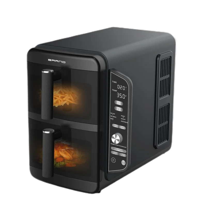 10L 2400W LED Digital dual zone air fryer  oil free deep fryer and air deep fryer