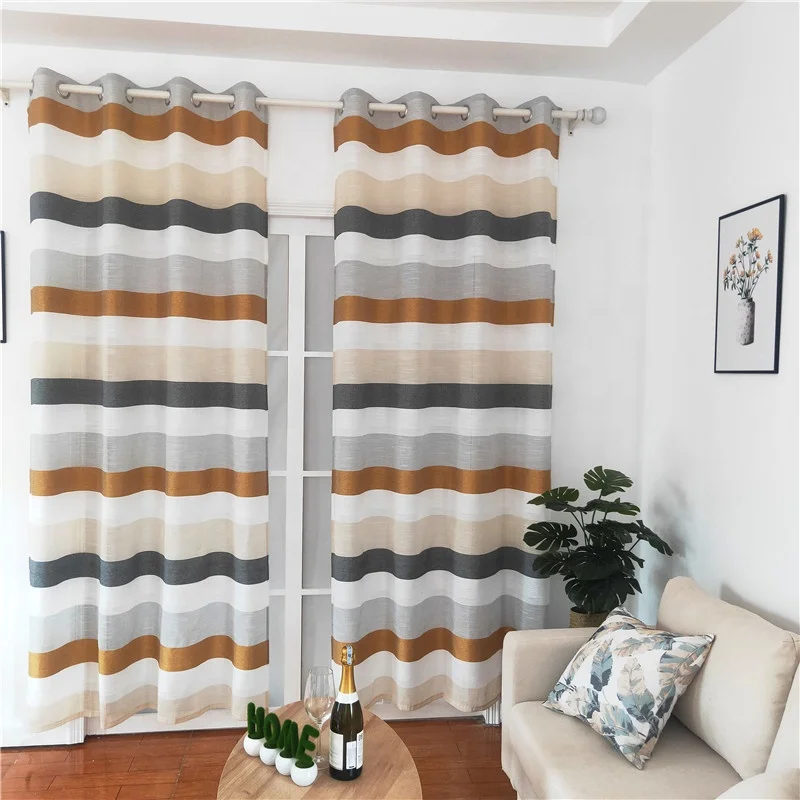 
 Горячая продажа Высокое качество европейский дизайн Современная вуаль заводская цена полосатые оконные шторы занавески  