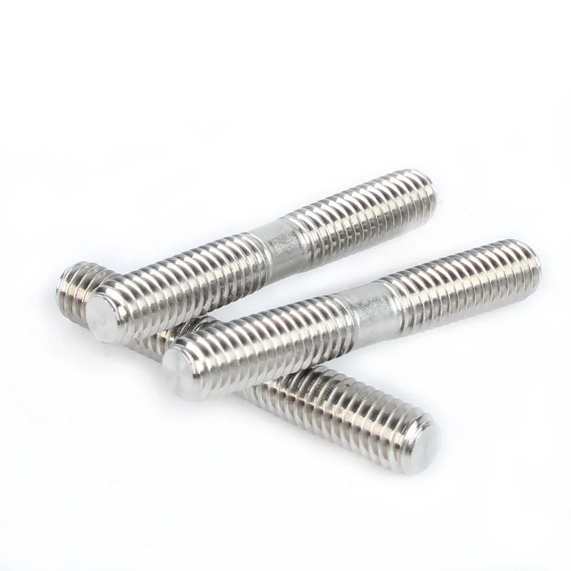 GB901 Double End Studs Threaded Bolts SS304 SS306 Customized Double Threaded End Stud Bolt