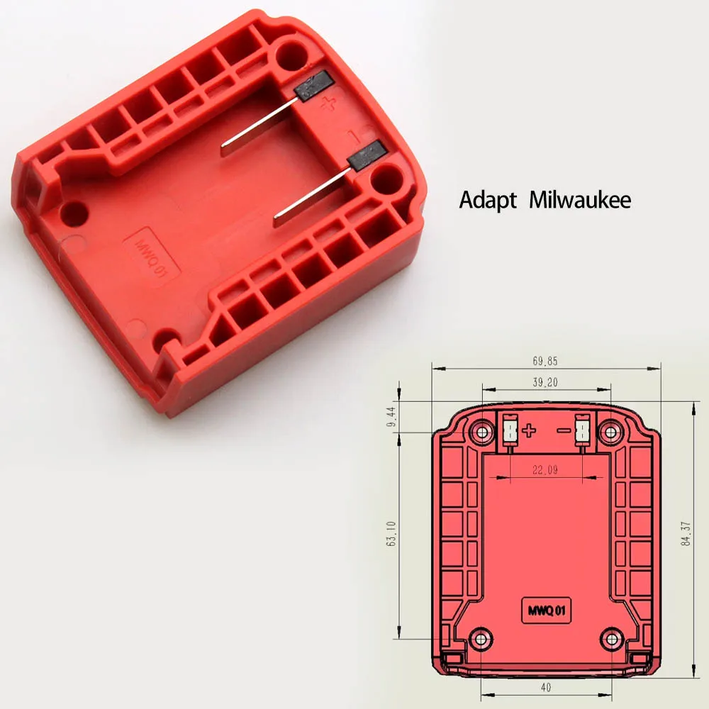 DIY Adapter Converter Base Charging Head Shell for Makita for DeWalt for Worx for Milwaukee 18V Lithium Battery DIY Connector