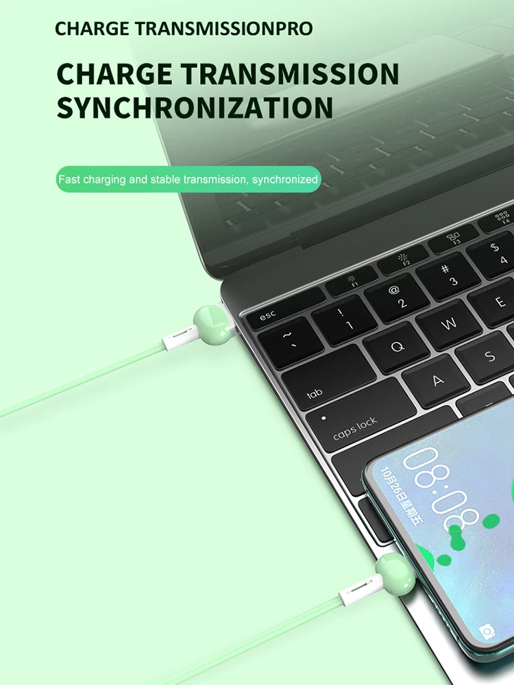 Мягкий резиновый USB-кабель для быстрой зарядки и передачи данных 3