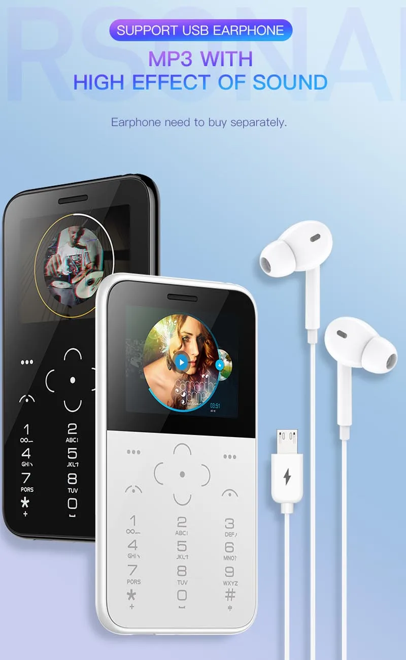 Mini Mobile Phone 2G GSM 2 SIM Card Magic Voice Bluetooth Dial Alarm Clock Recorder Vibration Small Cellphone