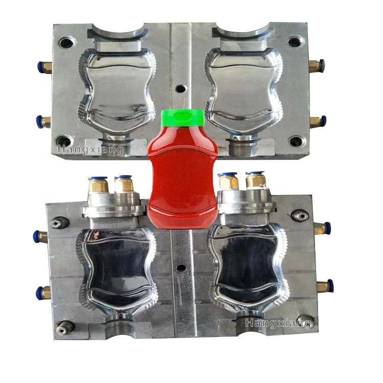 Plastic PET Preform Blow Molding Mold For Plastic Bottles For Spices Sauce PET Bottle Moulds