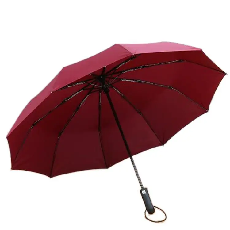 Suppliers custom print business high quality compact automatic three fold umbrella advertising