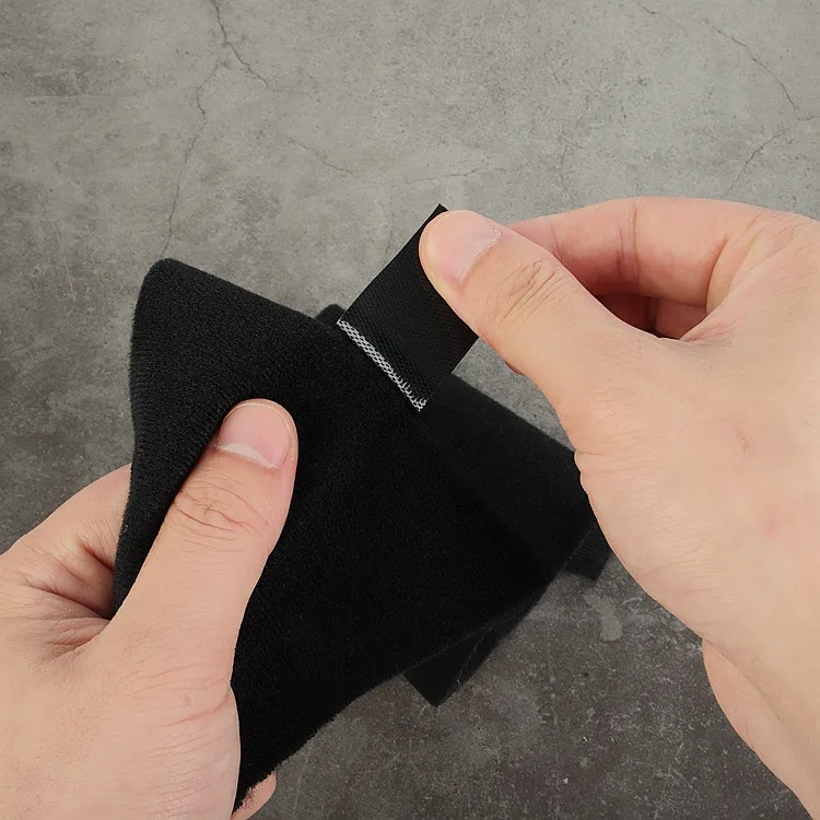 China manufacturer black white brushed fabric hook/loop fastener strap