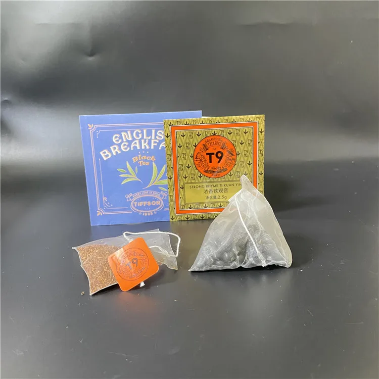 Small Batch Custom Heat-sealed Triangle Flower Tea Bag Outer Bag Biodegradable Corn Fiber Custom Empty Tea Bag