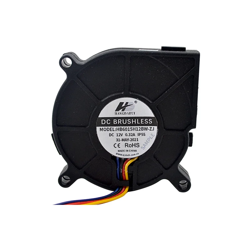 Hangdahui ball bearing blower fans centrifugal mini 4pin pwm 5v 24v blower fan motor 6015 60x60x15mm dc air blower fan
