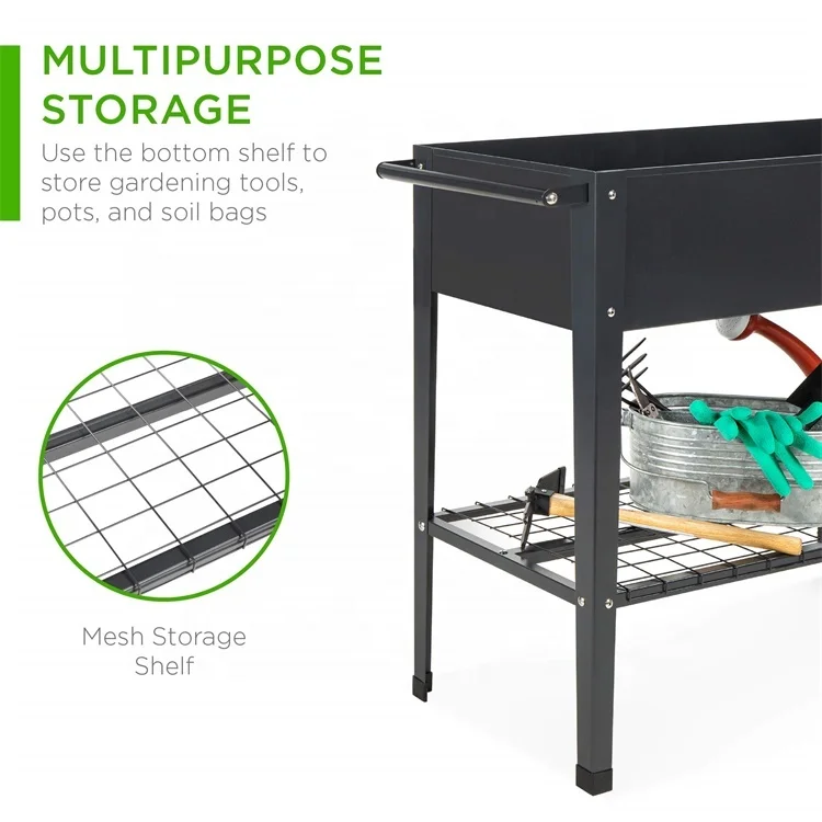 Multipurpose Storage Metal Bicycle Planter Mobility Rectangular Box Metal Can Planter Bucket Metal Planter With Stand