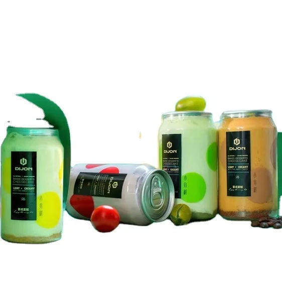 Eco-friendly Plastic PET Bottle Clear Cans 250ml 350ml 500ml for Milk Tea Water or Coffee Screen Printing Surface Handling