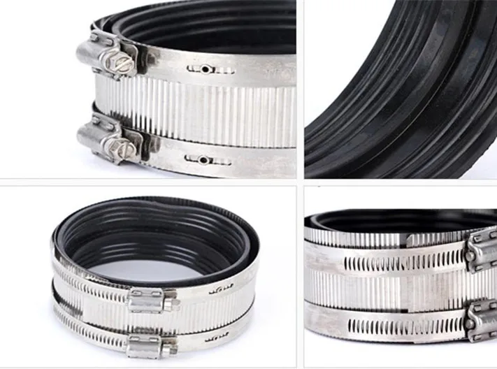 Factory high quality custom sizes durable and sturdy Large diameter A type no-hub couplings with rubber gasket
