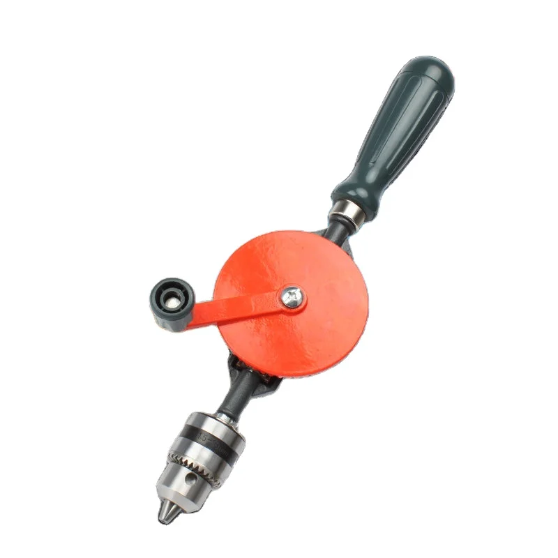 Precision Chucks Cast Steel Double Pinions Hand Drill Manual Drill for DIY Wood Plastic Acrylic Punching