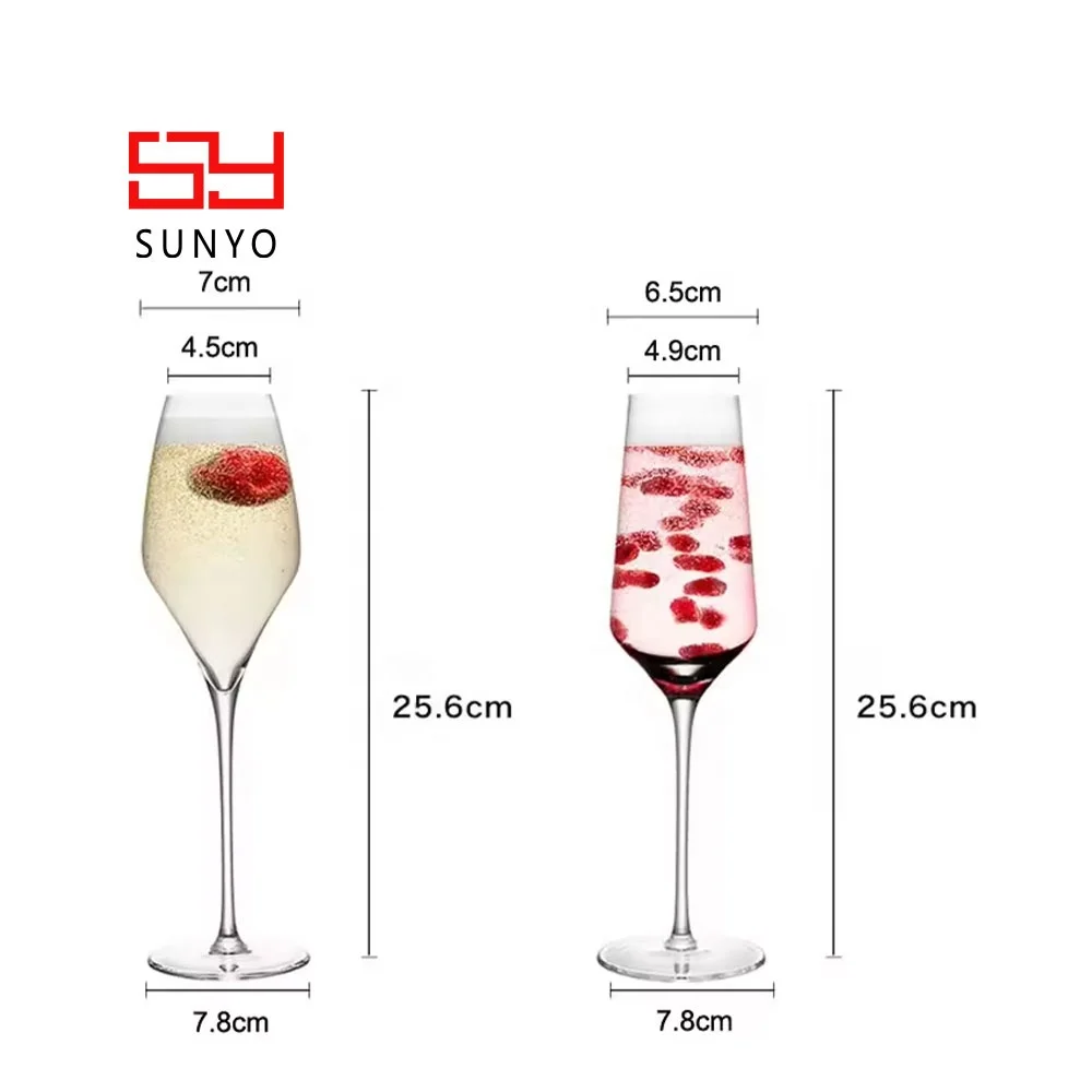 Wedding Custom Crystal Champagne Flute16oz Lead Free Glass Transparent Moet Chandon Champagne Glass