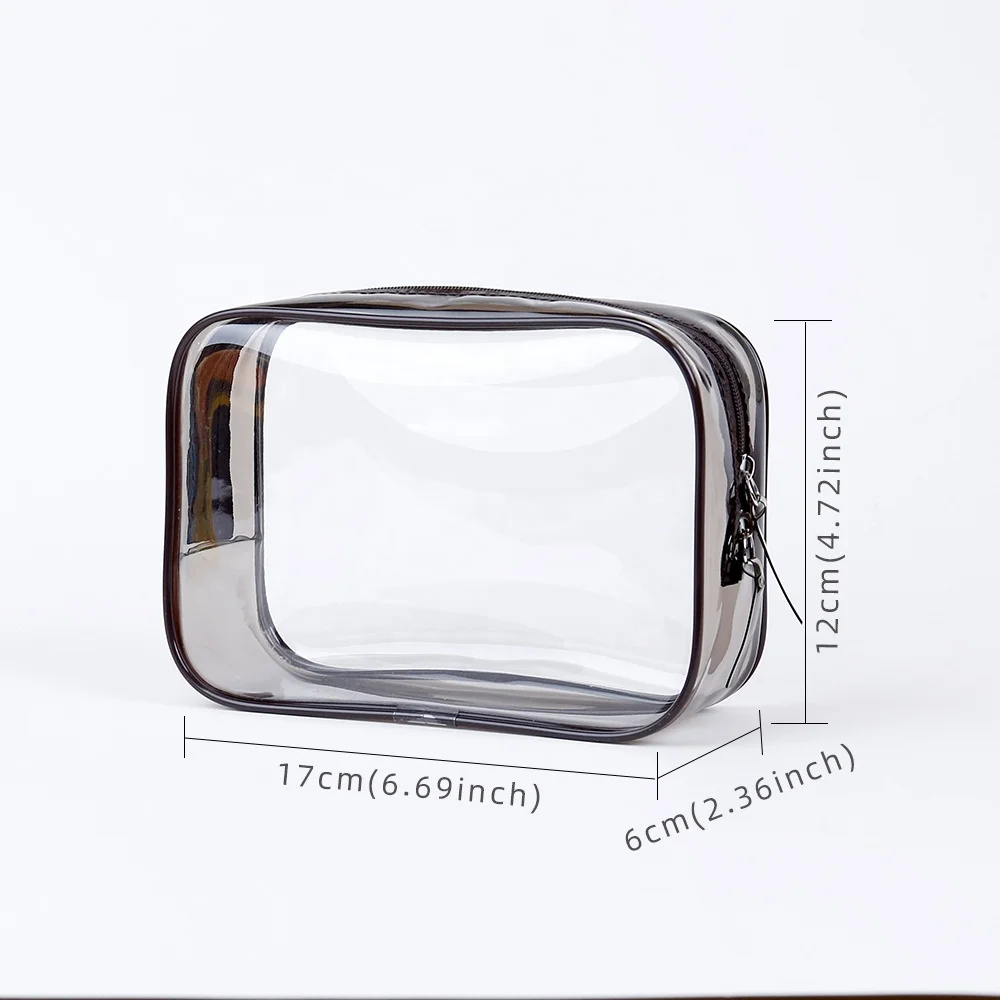 New  portable wholesale large capacity waterproof pvc small transparent storage toiletry makeup cosmetic bag
