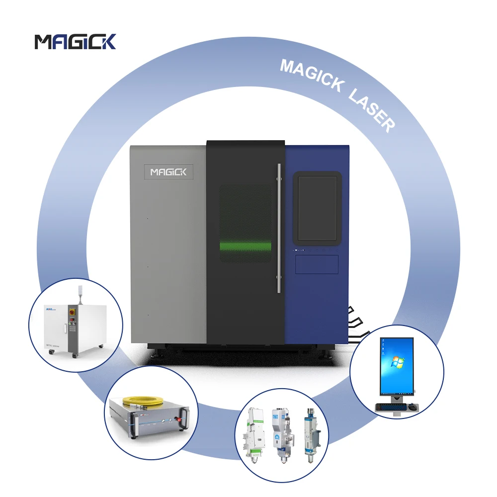 7% DISCOUNT PROMOTION 3015 4020 enclosed double platform fiber precious metal laser cutting machine 6000w 4kw 12kw