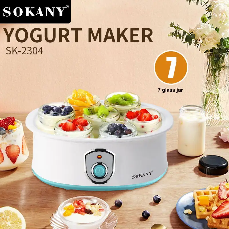 Sokany 2304 Автоматическая удобная машина для изготовления йогурта на 8 чашек