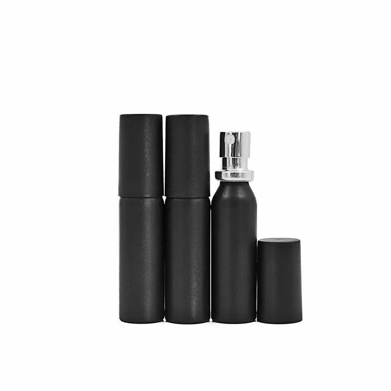 6ml Mini Matte Black Aluminum Aerosol Portable Metal Spray Bottle