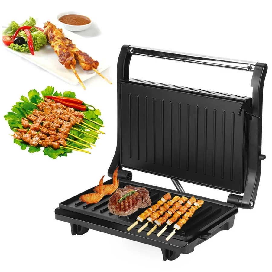 Kitchen Sets Removable Oil Tray Non-stick Plate Mini Panini Sandwich Press Grill Maker Machine