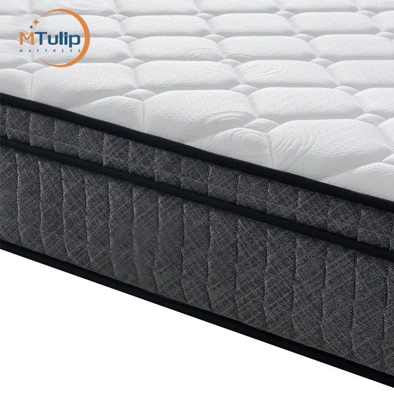 Luxury Quality Colchon Orthopedic Memory Foam Pocket Spring Queen Size Mattress in a box custom Queen size spring mattress