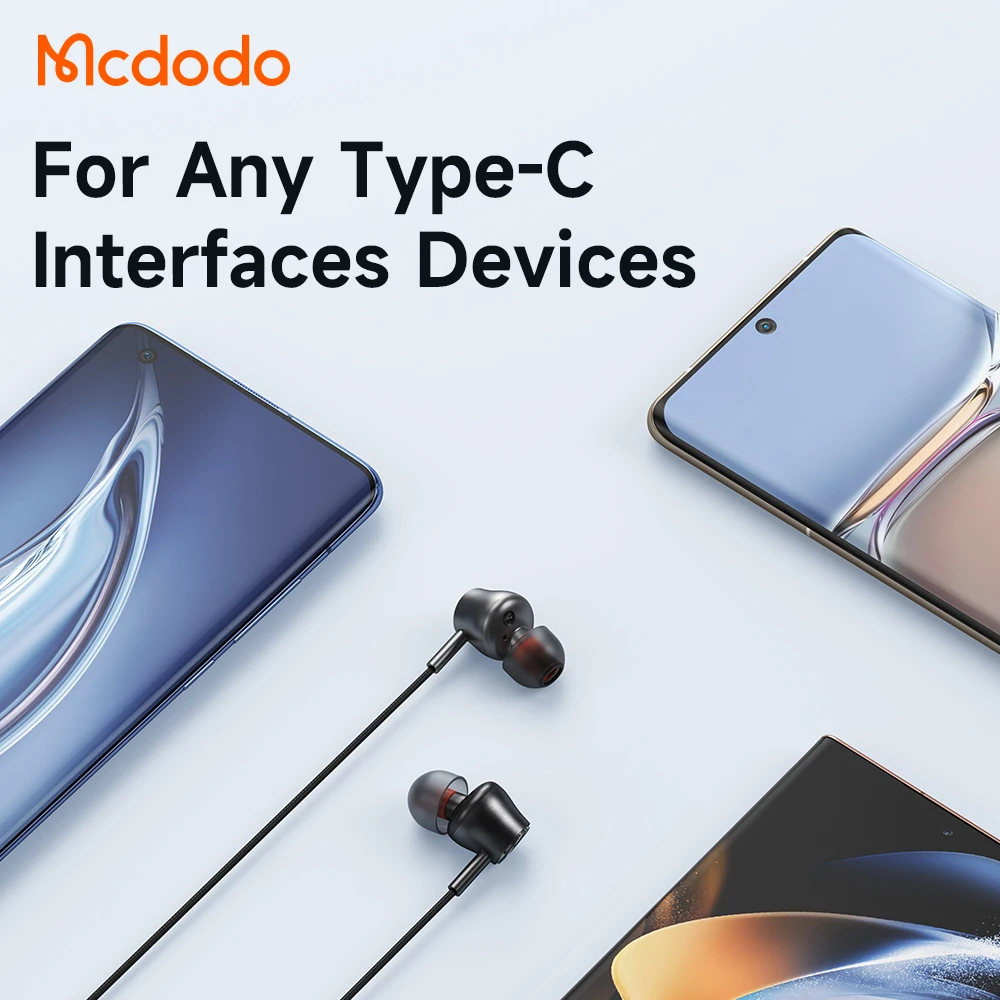 Type-C Earphones Wired USB C Headphone With HD Mic Support Call Music Volume Control Earbuds Wired For Samsung Xiaomi Oppo Vivo