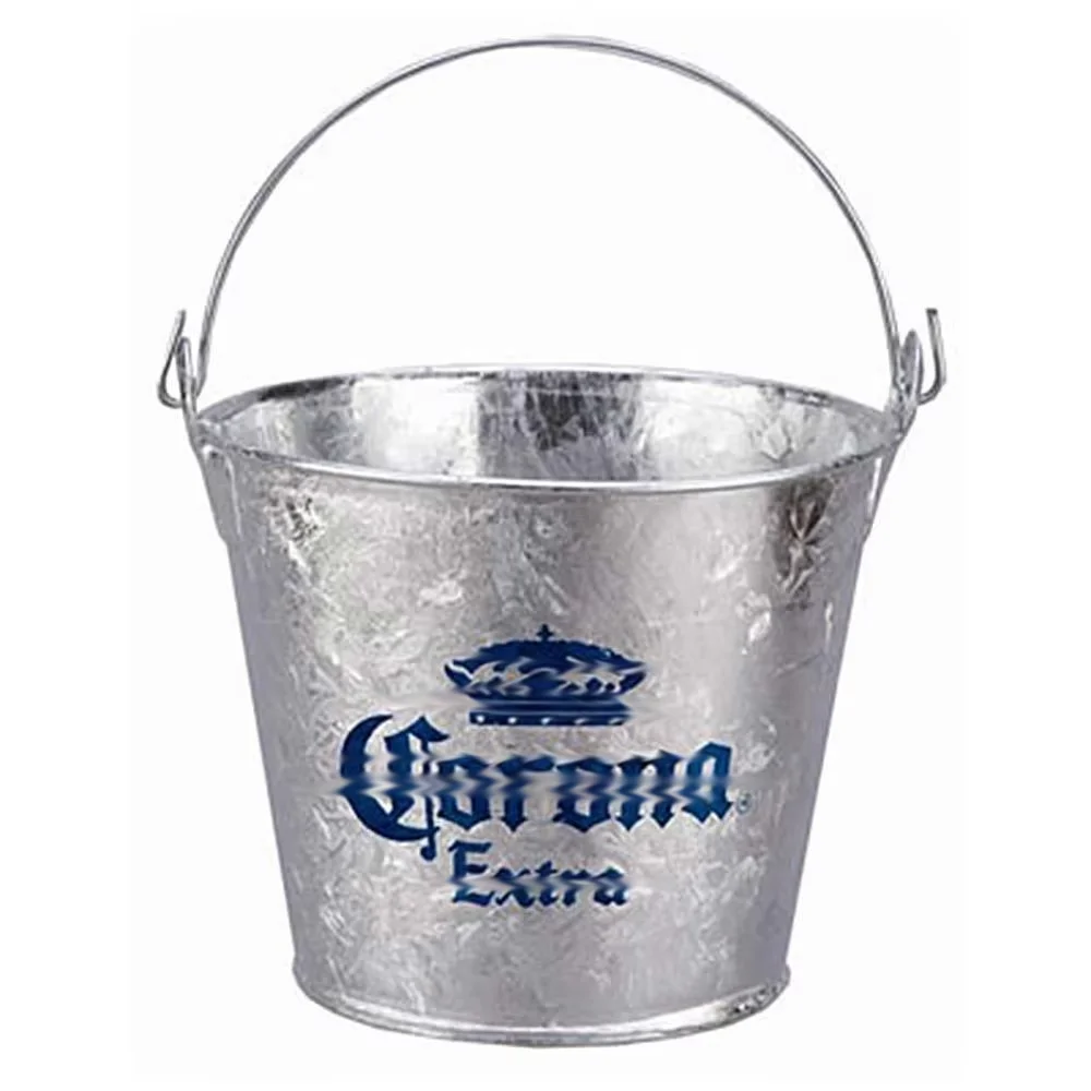 Food grade with handle Metal Wholesale Custom Logo Print Home Decor Party Beer Drink ice bucket