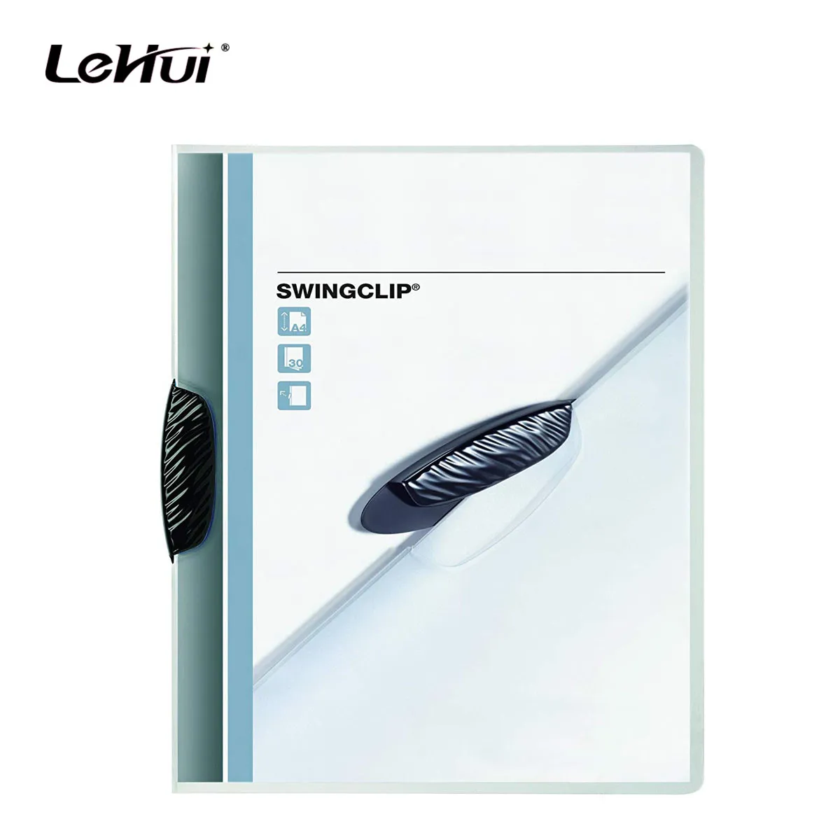 Custom Wisdom A4 PP Rotary Report Folder Cover With Black Swing Clip