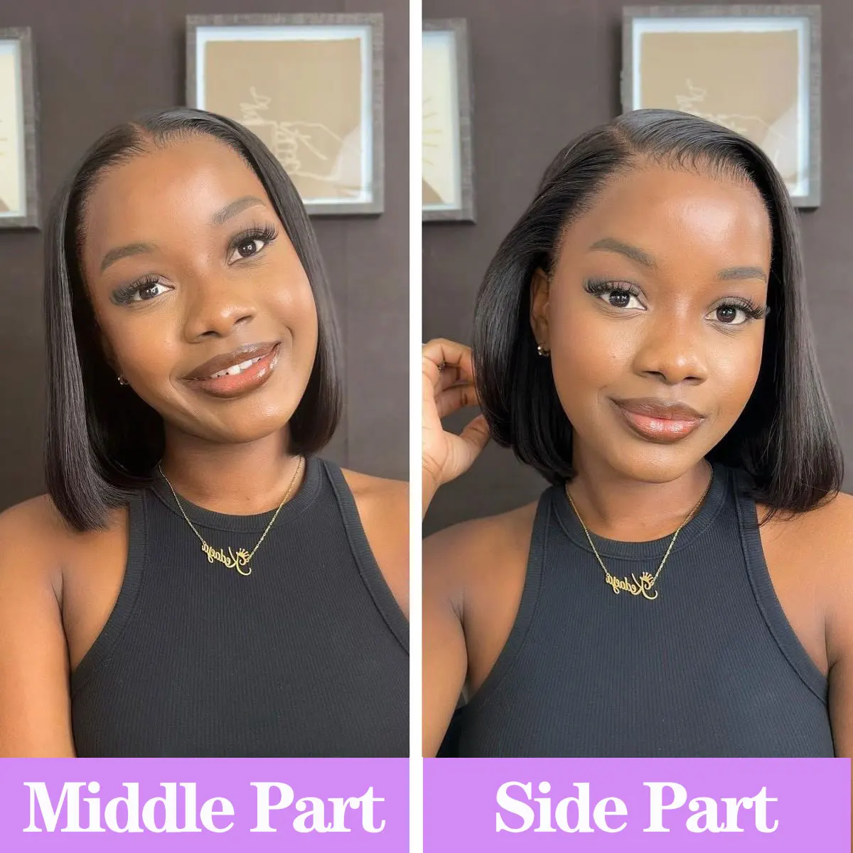 Cheap Price Short Bob Human Hair Wigs,8-14inch Mink Brazilian Lace Bob Wig,glueless Lace Front Closure Bob Wigs For Black Women