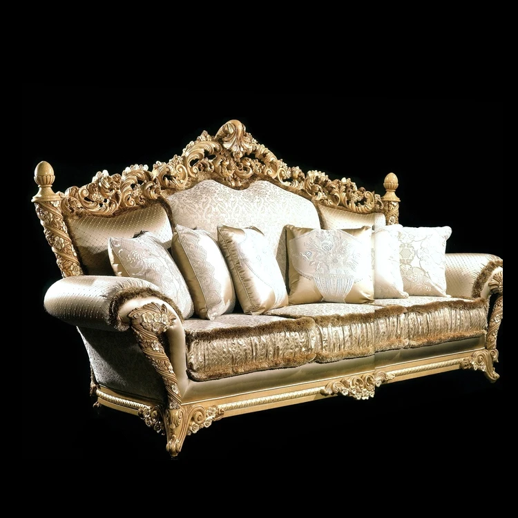 Luxury italian living room set hand carved sofa set antique baroque european furniture