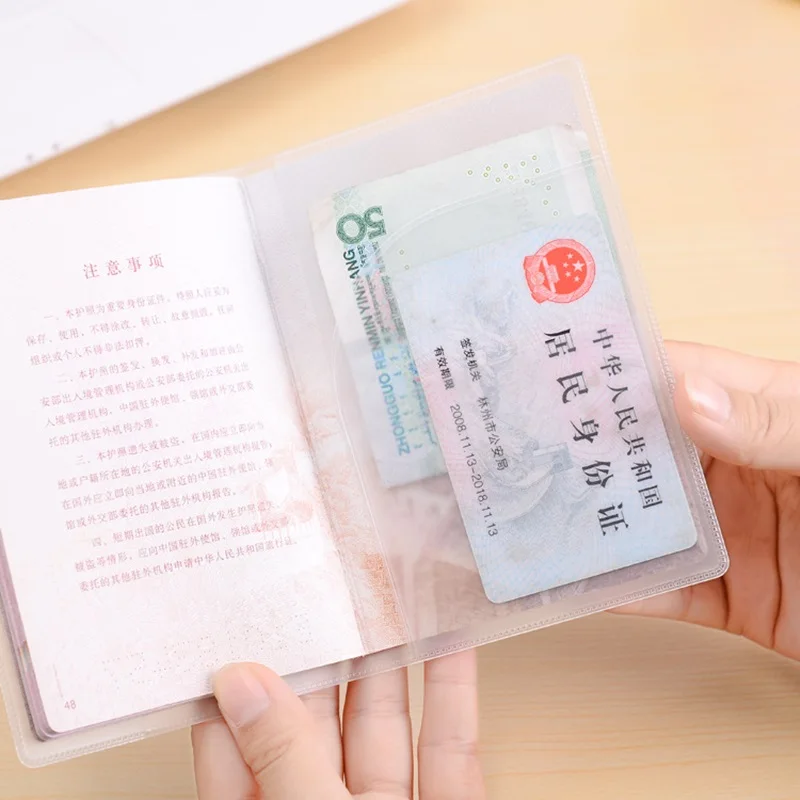 wholesale cheap new pvc plastic id card passport cover custom logo card holders