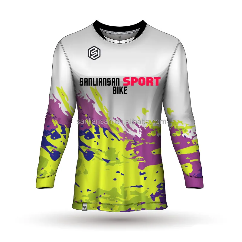 Sublimate Motorcycles Racing Shirts Long Sleeve Jersey Off-road Bike Shirt Bicycle DH Clothes