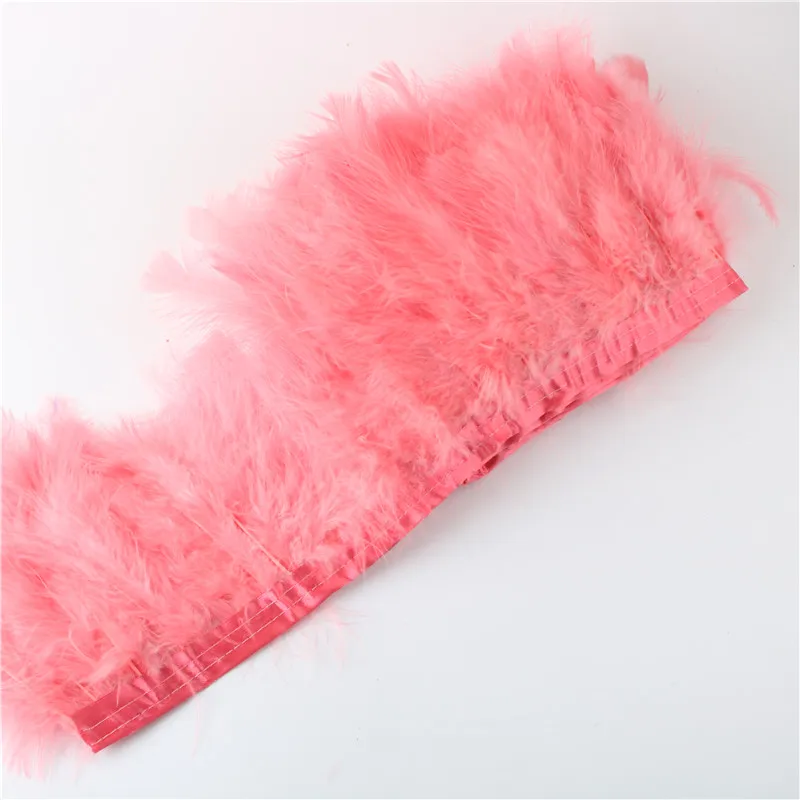 Wholesale Turkey Marabou Feathers Fringe Trim for Sewing Needlework Wedding Dress Decoration
