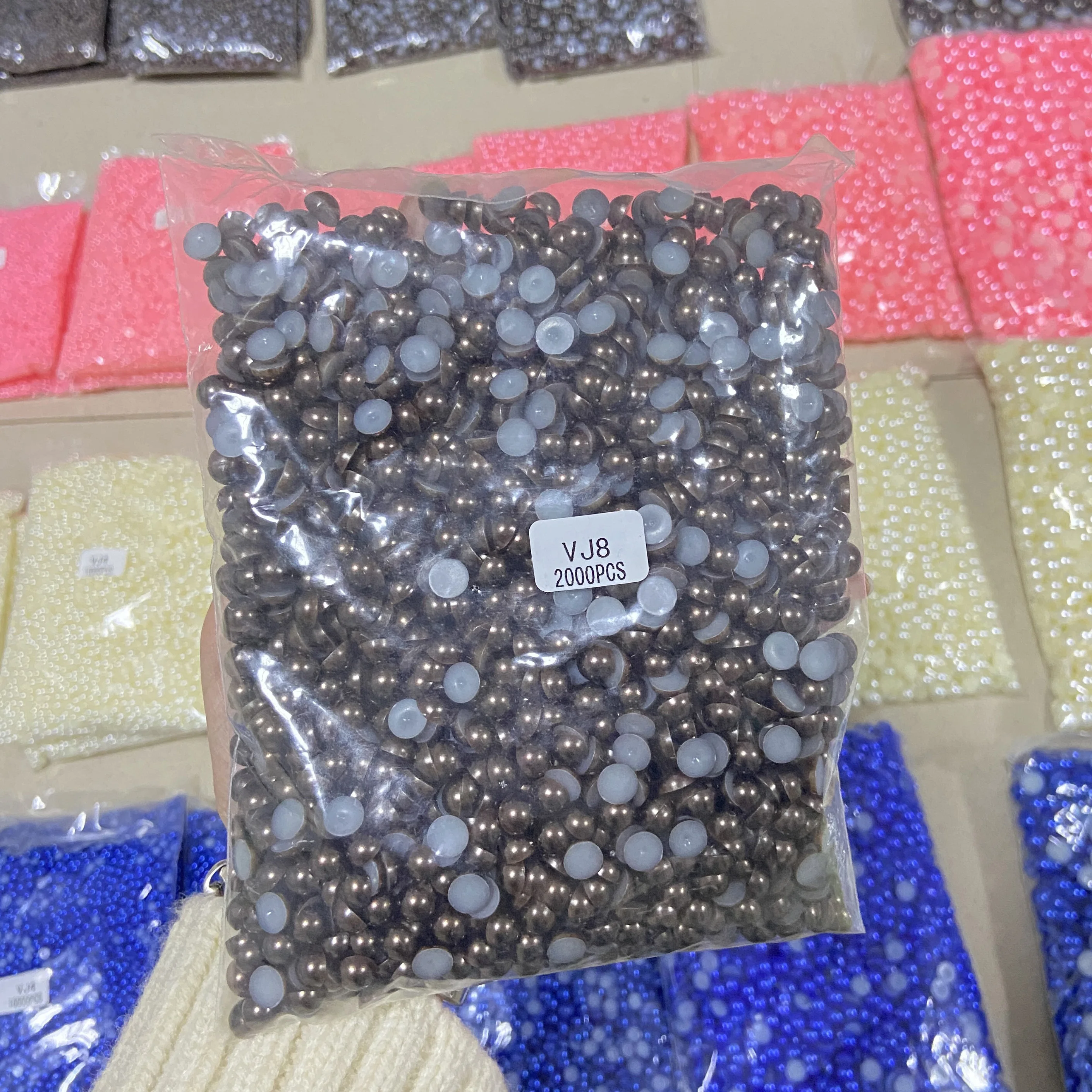 XILIN Wholesale 2mm 3mm 4mm 5mm 6mm 8mm 10mm ABS Half Round Pearls For Garment Design