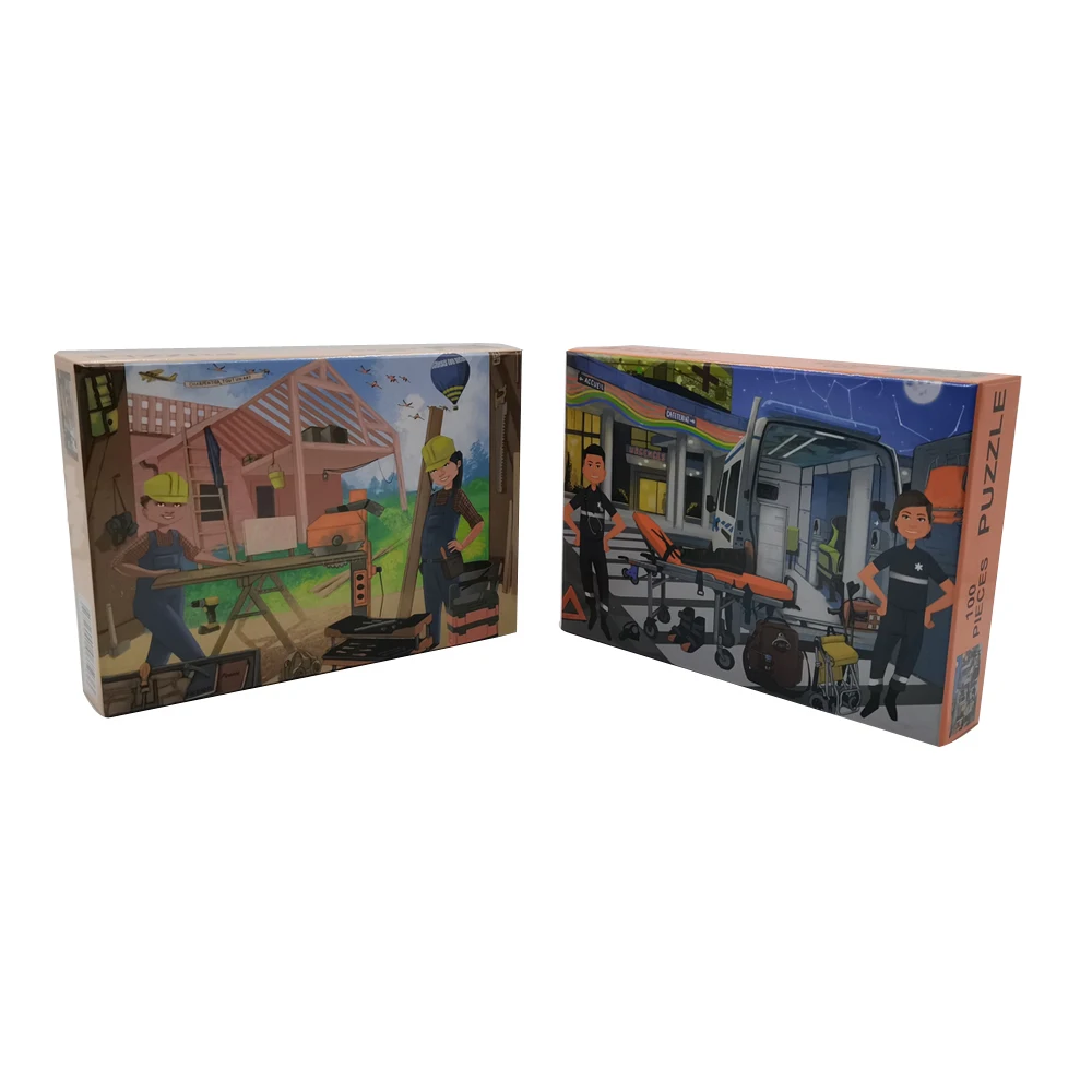 Free Sample Indoor Table Paper Game Design Puzzle Game Colorful Printing Jigsaw Puzzle