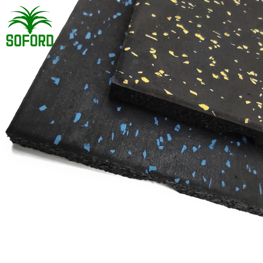 15mm non-toxic recycled rubber tiles gym ruber flooring mat