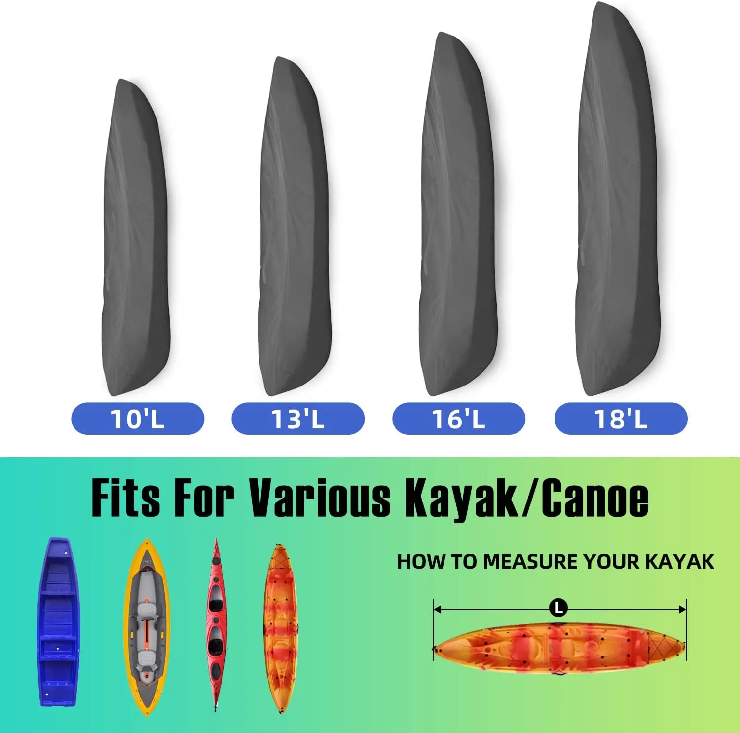 Custom boat kayak cover canoe dust rain fishing kayak cover