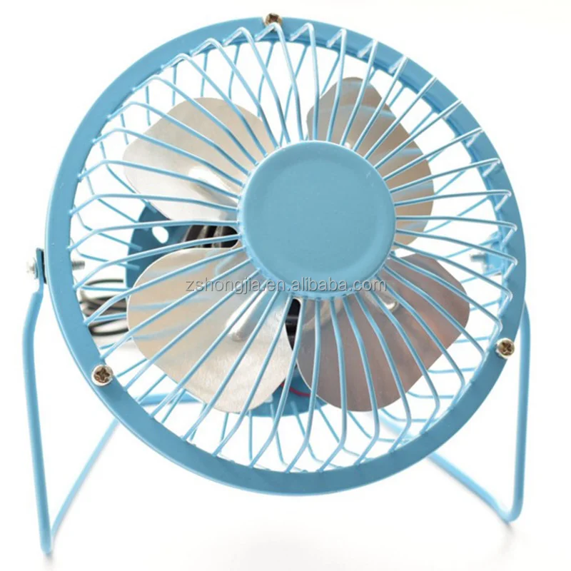 Mini 4 Inch USB desk Fan With 4 metal blade USB floor fan speed control usb desk fan HJ-4UF