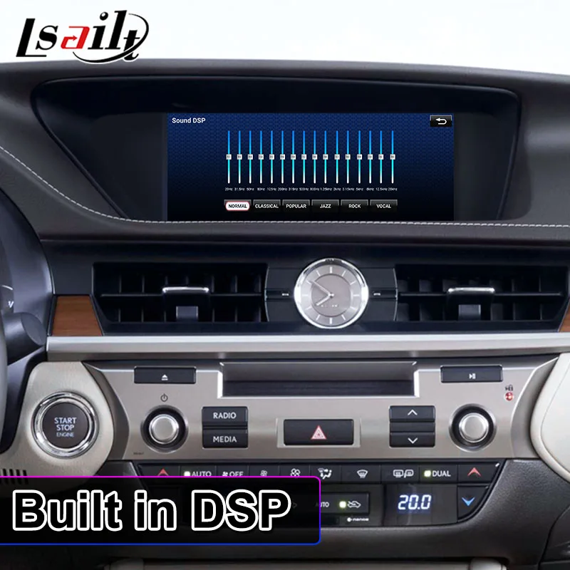Lsailt CP AA 10.25 Inch Android Car Multimedia Play HD Screen for Lexus ES200 ES250 ES 200 Knob Control 2012-2018